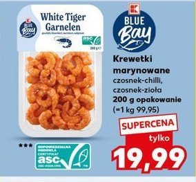 Krewetki marynowane czosnek-zio艂a K-classic blue bay promocja