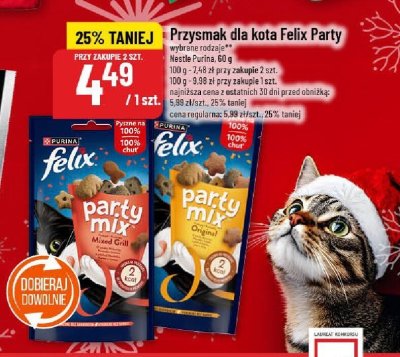 Przysmak dla kota Felix Party wybrane rodzaje promocja w POLOmarket