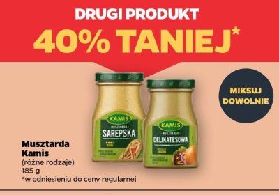 Musztarda Kamis różne rodzaje drugi -40% taniej promocja w Netto