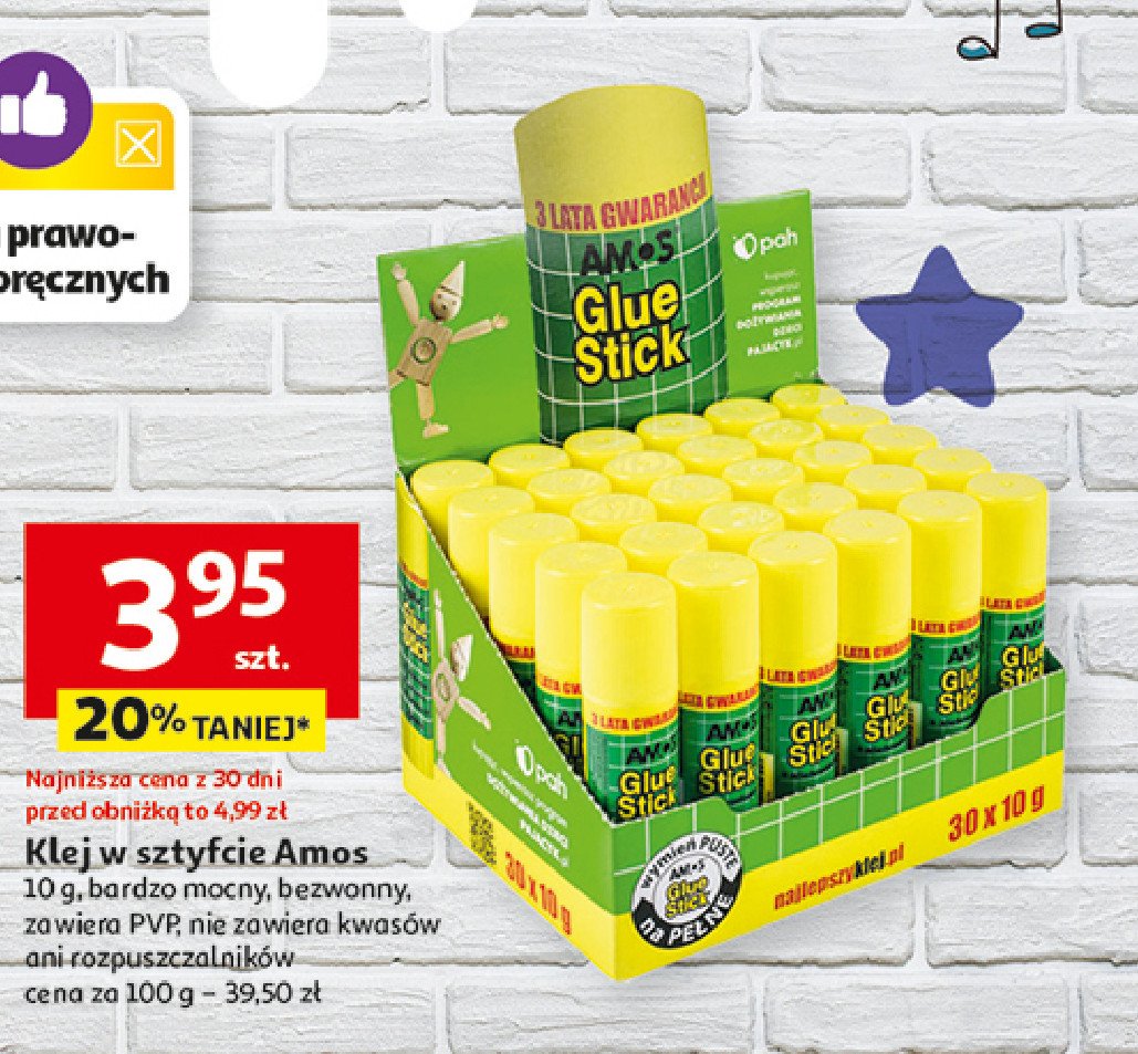 Klej w sztyfcie Amos promocja