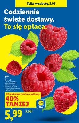 Maliny 125 g promocja w Lidl