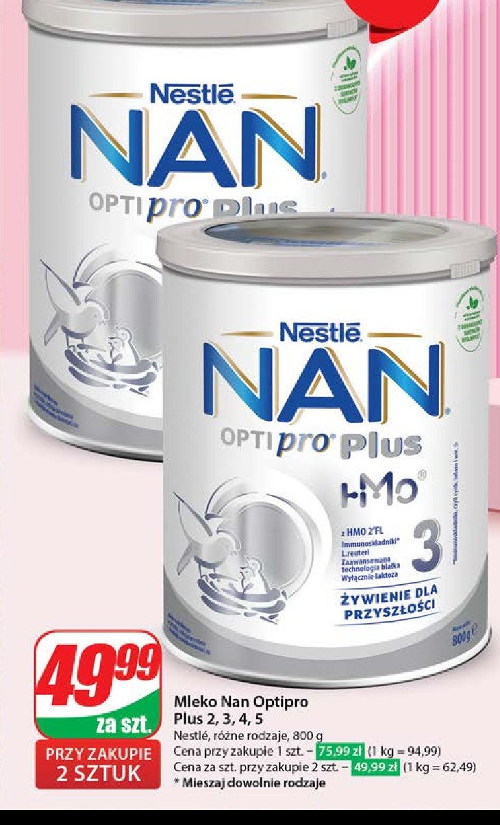 Mleko 5 Nestle nan optipro plus promocja