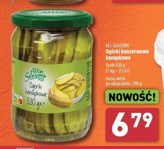 Ogórki kanapkowe All seasons promocja