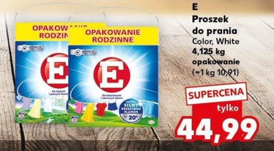 Proszek do prania E Color White promocja w Kaufland