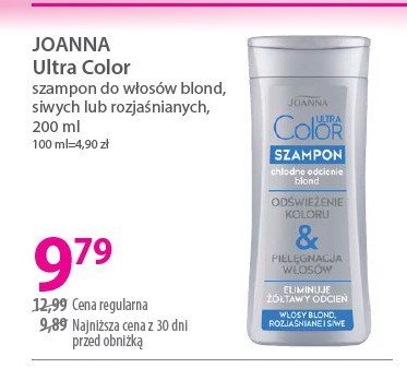 Szampon do włosów odcienie blond Joanna ultra color promocja w Hebe