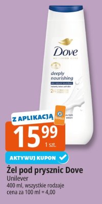 Żel pod prysznic Dove deeply nourishing promocja w Leclerc
