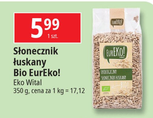 Słonecznik łuskany bio Eureko! promocja w Leclerc