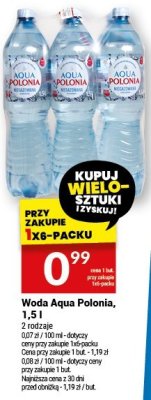 Woda Aqua Polonia, 1,5 l promocja w Twój Market