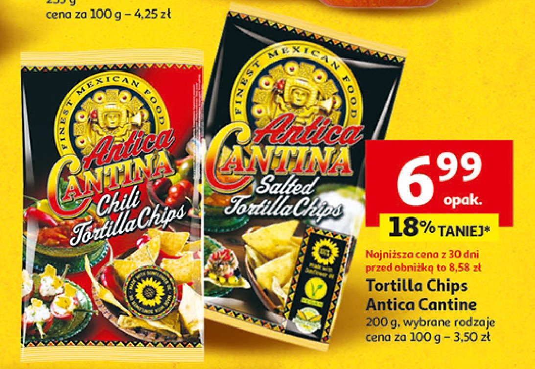 Tortilla chips salted Antica cantina promocja