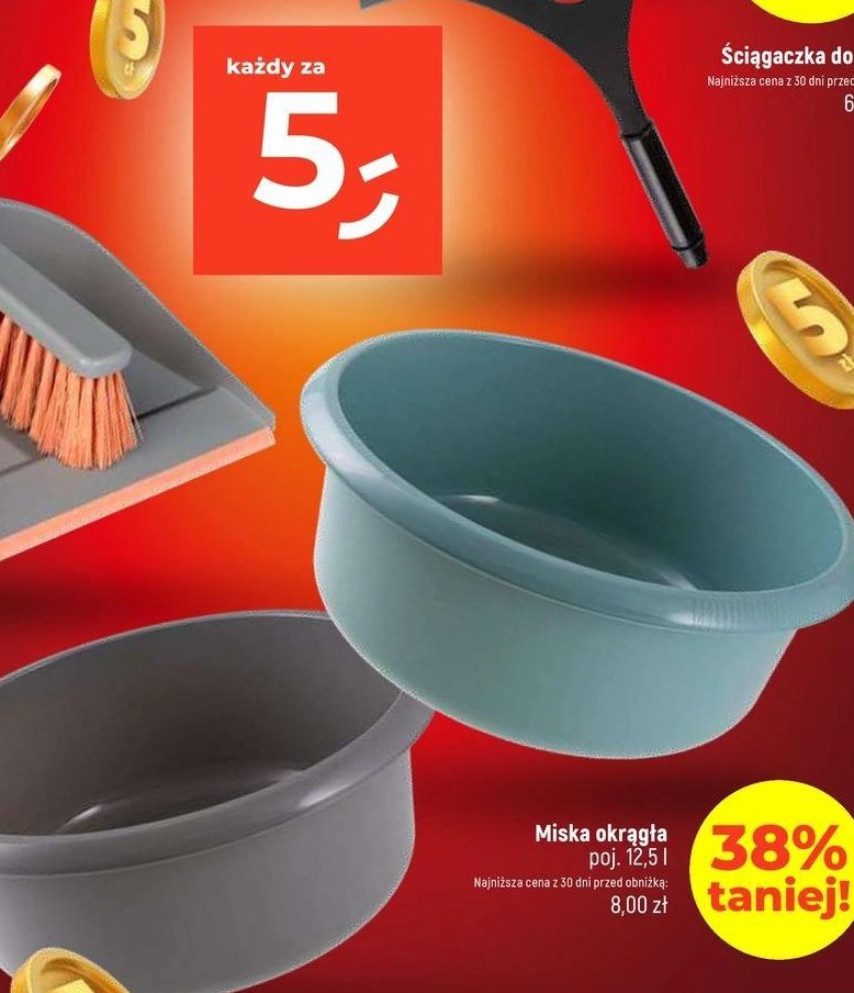 Miska okrągła 12.5 l promocja w Dealz