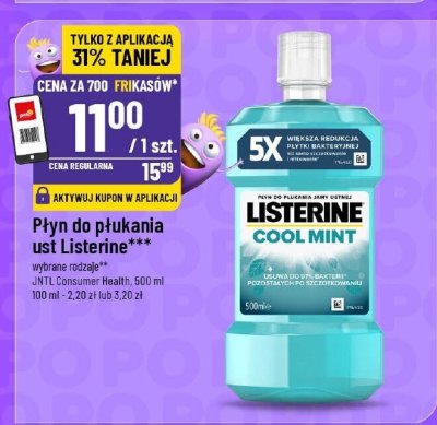 Płyn do płukania ust Listerine Cool Mint promocja w POLOmarket