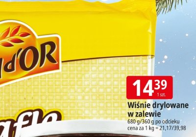 Wiśnie drylowane w zalewie promocja w Leclerc