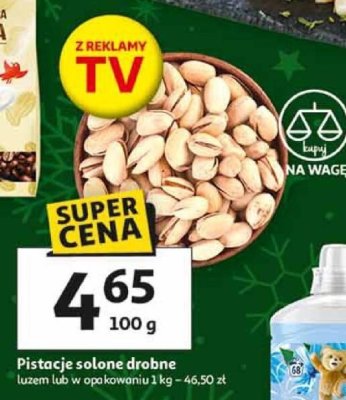 Pistacje solone drobne luzem lub w opakowaniu 1 kg promocja w Auchan