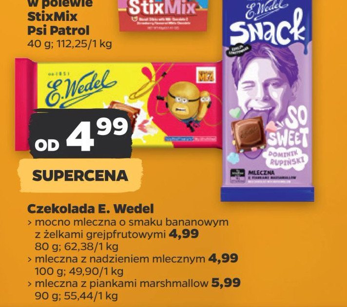 Czekolada marsh mallow szyszka E. wedel promocja