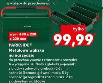 Walizka metalowa na narzędzia Parkside promocja w Kaufland