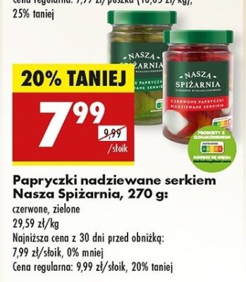 Papryczki zielone nadziewane serkiem Nasza spi偶arnia promocja