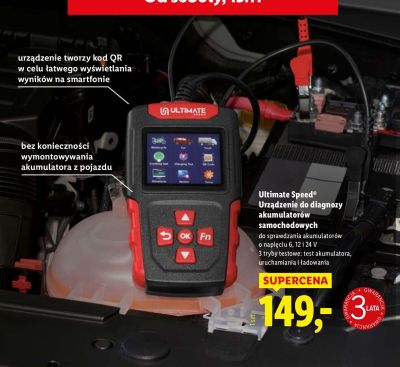 Ultimate Speed Urządzenie do diagnozy akumulatorów samochodowych promocja w Lidl