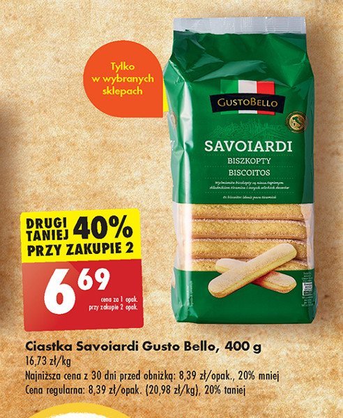 Biszkopty savoiardi Gustobello promocja