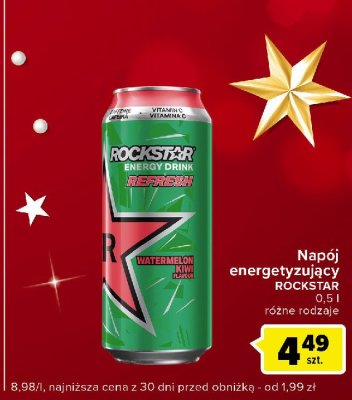 Nap贸j energetyczny refresh watermelon Rockstar energy drink promocja