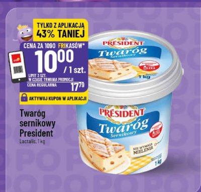 Twaróg sernikowy President promocja w POLOmarket