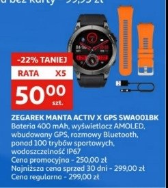 Smartwatch activ swa001bk Manta promocja