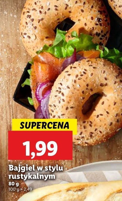 Bajgel rustykalny promocja w Lidl