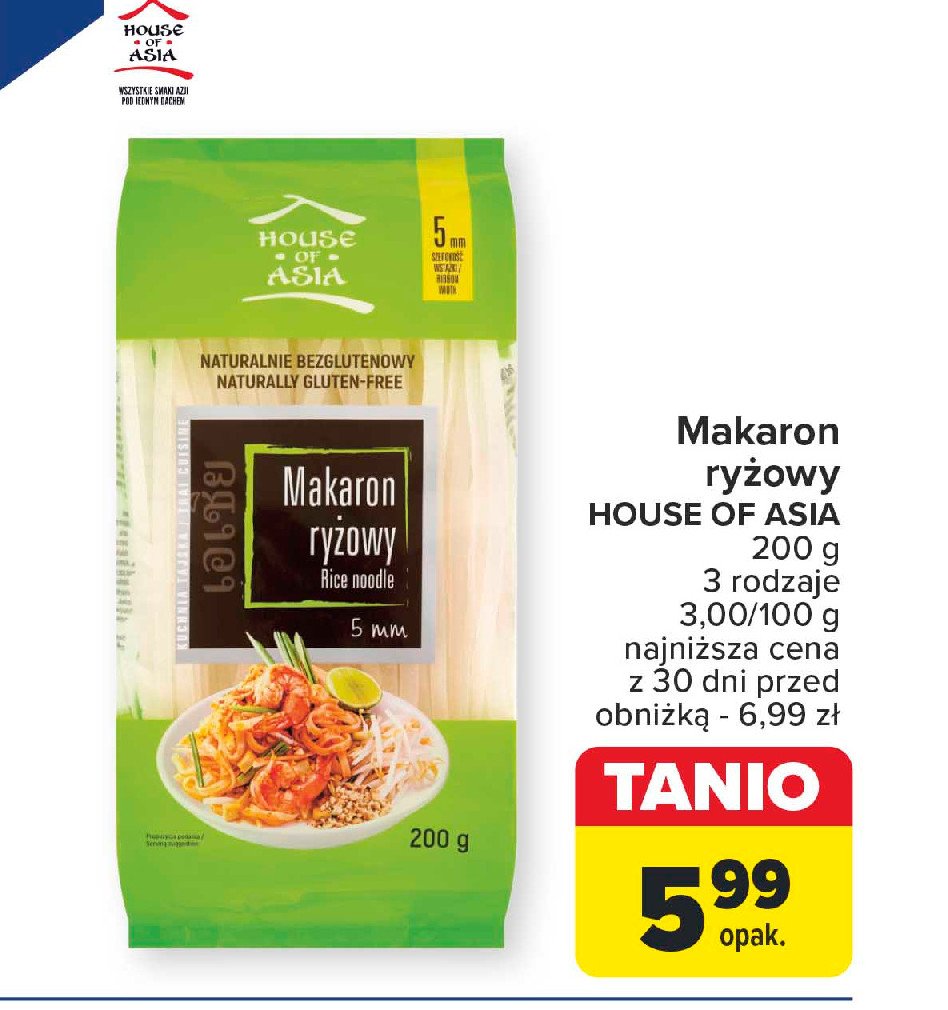 Makaron ryżowy 5 mm House of asia promocja