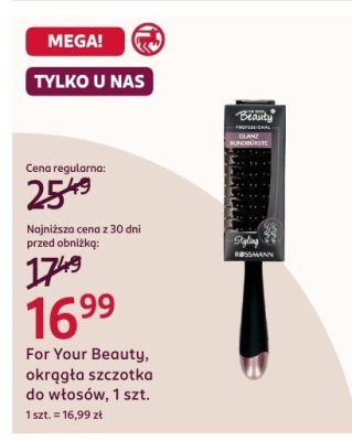 Okrągła szczotka For Your Beauty do włosów, 1 szt. promocja w Rossmann