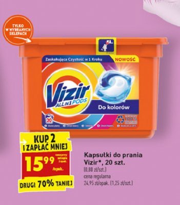 Kapsułki do prania do kolorów Vizir all in one pods promocja