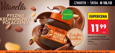 Masło orzechowe z czekoladą Vitanella promocja w Biedronka
