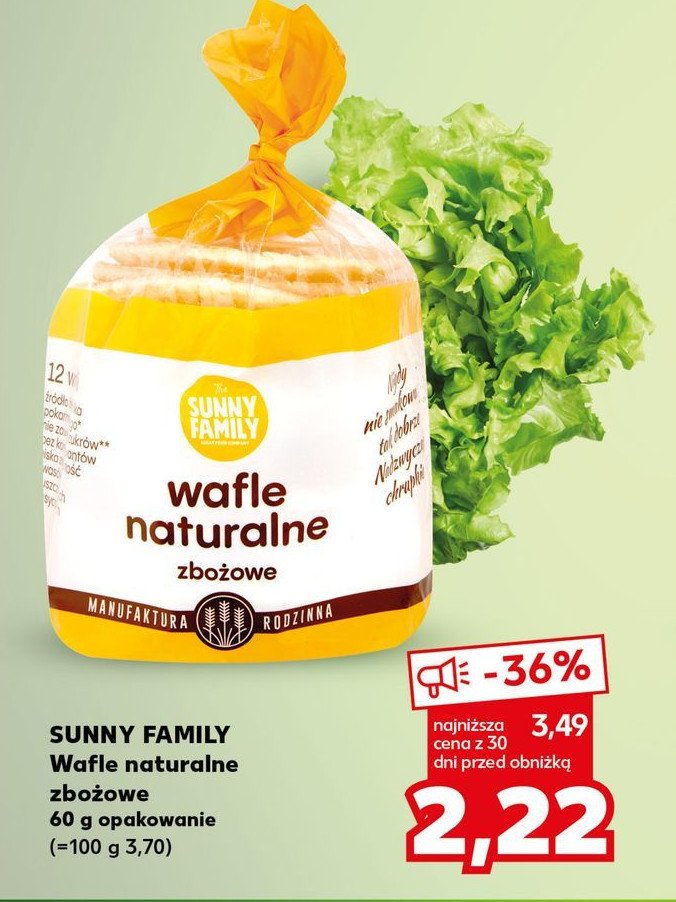 Wafle zbożowe naturalne Sunny family promocja