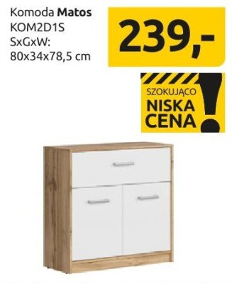 Komoda Matos KOM2D1S promocja w Black Red White