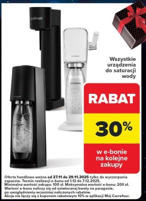 Urządzenia do saturacji wody różne rodzaje -30% taniej promocja w Carrefour