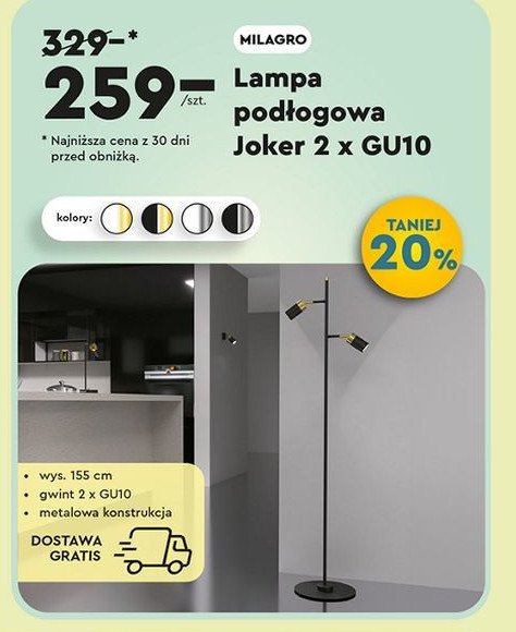 Lampa podłogowa joker Milagro promocja