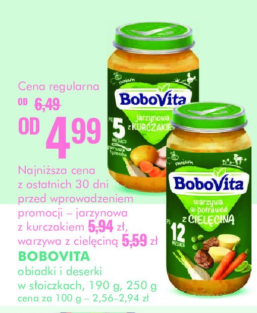 Warzywa w delikatnej potrawce z cielęciną Bobovita promocja