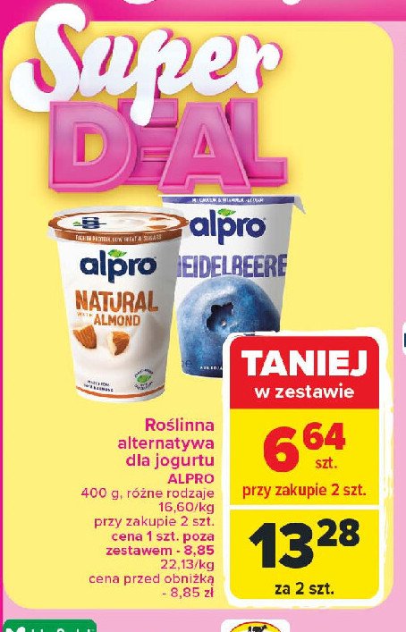 Jogurt sojowy migdałowy Alpro promocja