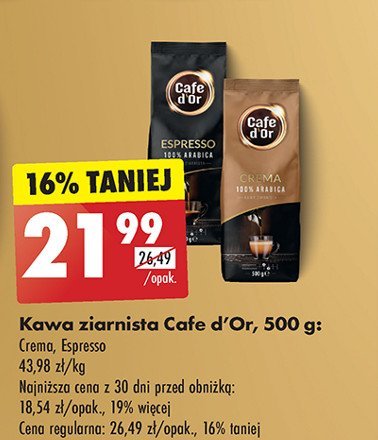 Kawa Cafe d'or promocja w Biedronka