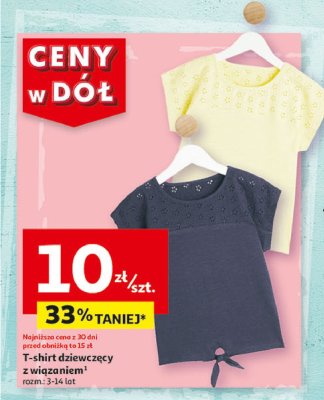 T-shirt dziewczęcy 3-14 lat Auchan inextenso promocja