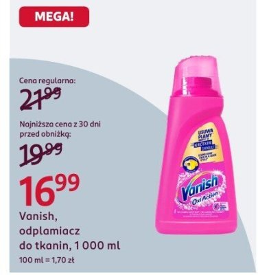 Odplamiacz do tkanin, 1000 ml promocja w Rossmann