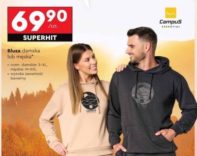 Bluza damska oversize r臋kaw 3/4 s-xl promocja w Biedronka