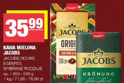 Kawa mielona Jacobs Anders Douwe Egberts wybrane rodzaje promocja w SPAR