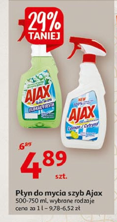 Płyn do szyb lemon Ajax glass Ajax . promocja