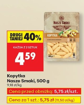 Kopytka Nasze Smaki, 500 g promocja w Biedronka
