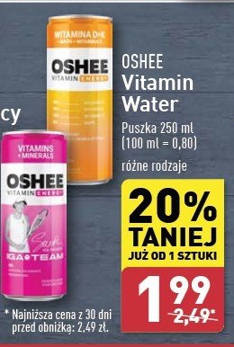 Napój o smaku cytryny i mięty Oshee vitamin water promocja