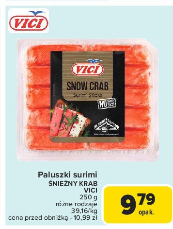 Paluszki surimi snow crab Vici promocja