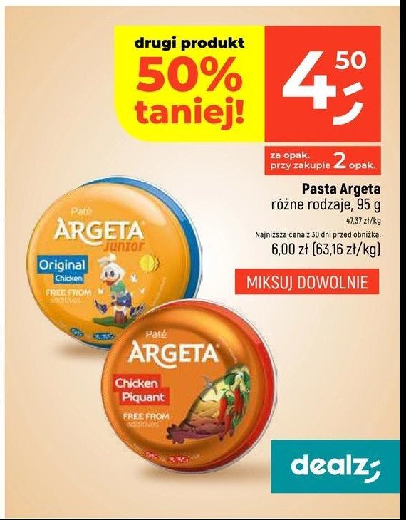 Pasta pikant Argeta promocja