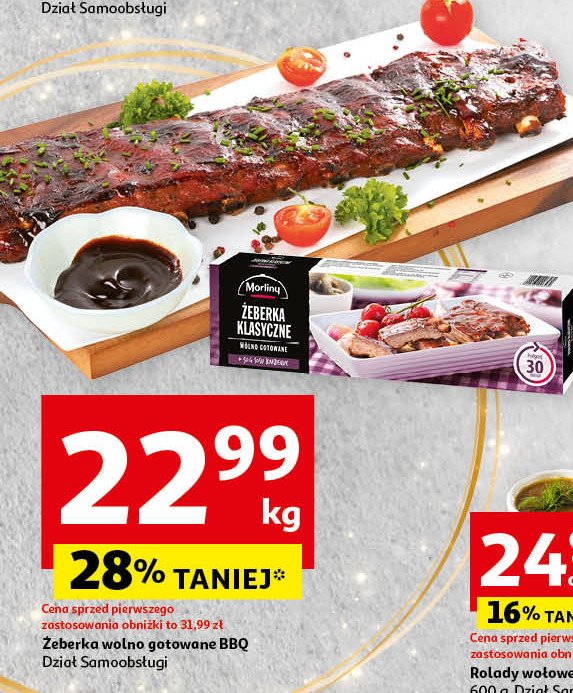 Żeberka klasyczne wolno gotowane Morliny promocja w Auchan