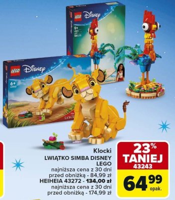 Klocki LWIATKO SIMBA DISNEY LEGO HEIHEIA 43272 promocja w Carrefour Market