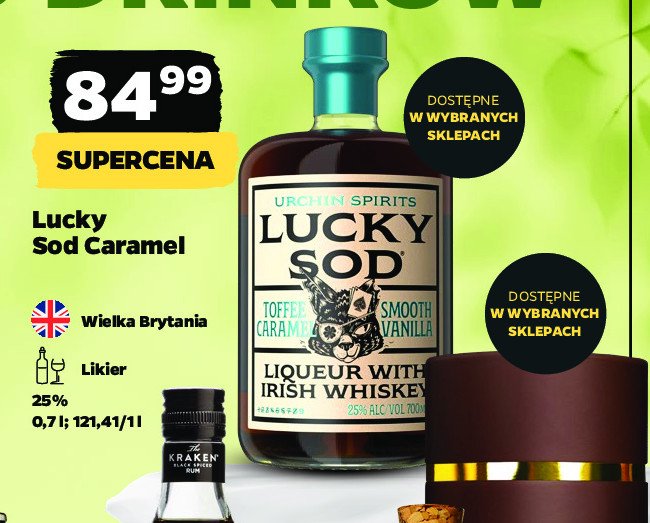 Likier Lucky sod caramel promocja w Netto