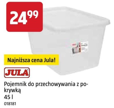 Pojemnik do przechowywania z pokrywką Jula 45 l promocja w Jula